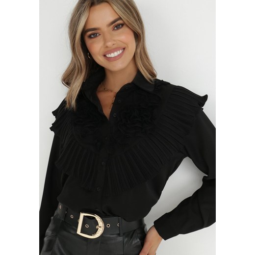 Czarna Koszula Schou ze sklepu Born2be Odzież w kategorii Koszule damskie - zdjęcie 172030949