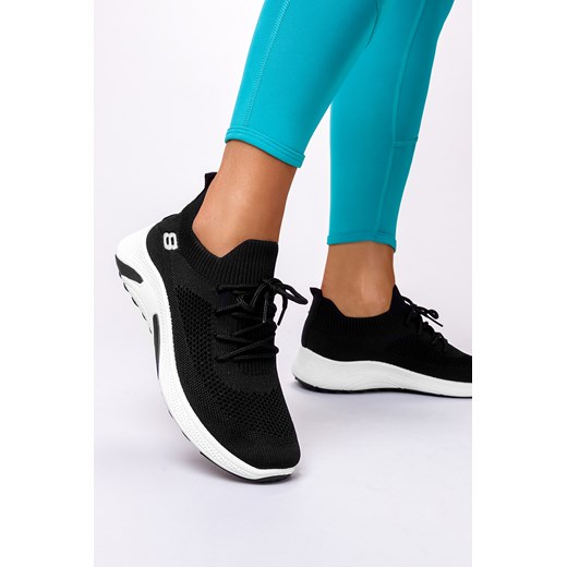 Czarne sneakersy Casu buty sportowe sznurowane 39-3-22-B ze sklepu Casu.pl w kategorii Buty sportowe damskie - zdjęcie 172038626