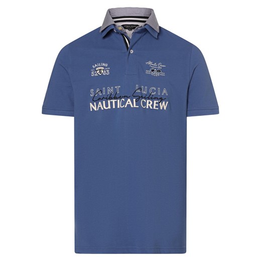 Andrew James Męska koszulka polo Mężczyźni Bawełna niebieski nadruk ze sklepu vangraaf w kategorii T-shirty męskie - zdjęcie 172046125