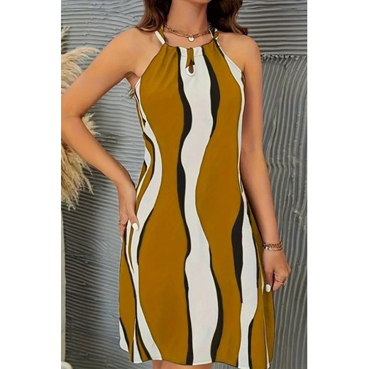 Sukienka SERMILDA MUSTARD ze sklepu Ivet Shop w kategorii Sukienki - zdjęcie 172047859