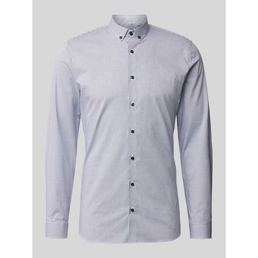 Koszula biznesowa o kroju super slim fit z kołnierzykiem typu button down ze sklepu Peek&Cloppenburg  w kategorii Koszule męskie - zdjęcie 172048198