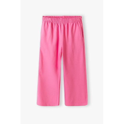 Różowe dzianinowe spodnie dziewczęce Wide Leg - 5.10.15. ze sklepu 5.10.15 w kategorii Spodnie dziewczęce - zdjęcie 172048297