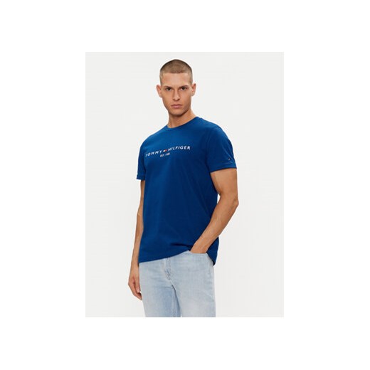 Tommy Hilfiger T-Shirt Logo MW0MW11797 Niebieski Regular Fit ze sklepu MODIVO w kategorii T-shirty męskie - zdjęcie 172048495