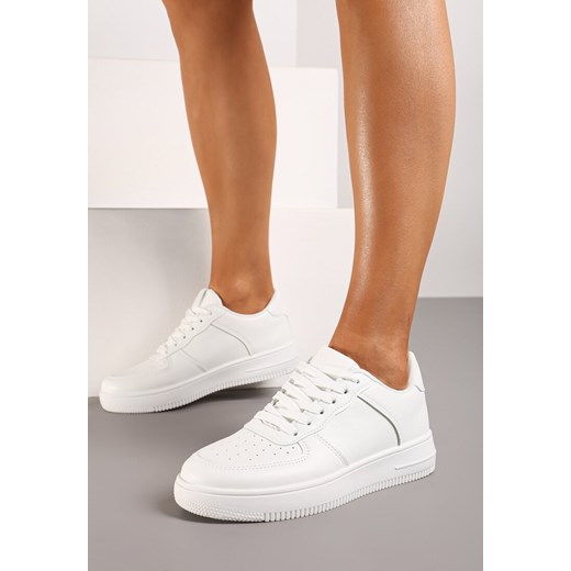 Buty sportowe damskie Renee sneakersy białe wiosenne sznurowane 