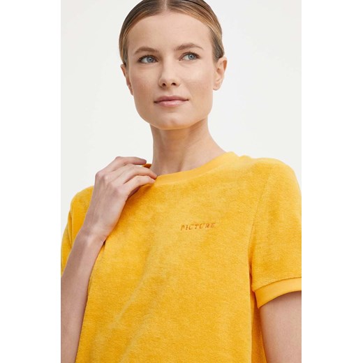 Picture t-shirt Carrella damski kolor żółty WTS427 ze sklepu ANSWEAR.com w kategorii Bluzki damskie - zdjęcie 172051295