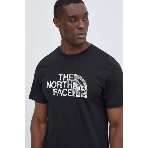 The North Face t-shirt bawełniany męski kolor czarny z nadrukiem NF0A87NXJK31 ze sklepu ANSWEAR.com w kategorii T-shirty męskie - zdjęcie 172051519
