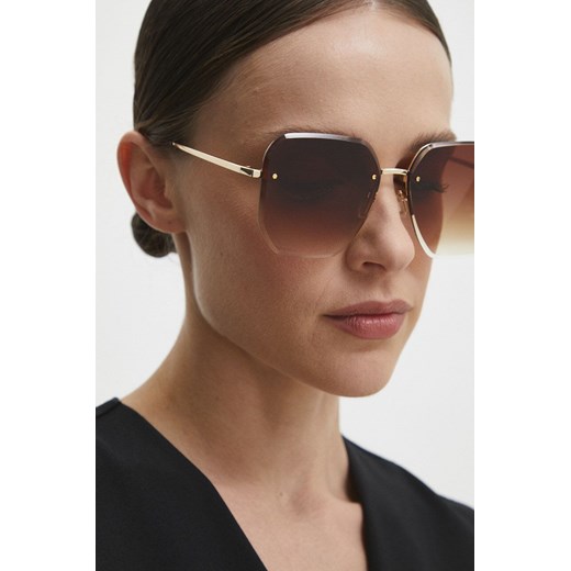 Answear Lab okulary przeciwsłoneczne damskie kolor brązowy ze sklepu ANSWEAR.com w kategorii Okulary przeciwsłoneczne damskie - zdjęcie 172051588