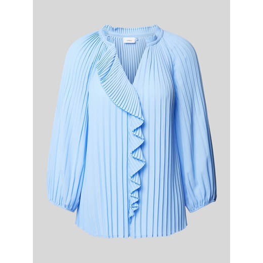 Bluzka z plisami i rękawami o dł. 3/4 ze sklepu Peek&Cloppenburg  w kategorii Bluzki damskie - zdjęcie 172052798