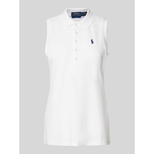 Koszulka polo o kroju slim fit bez rękawów model ‘JULIE’ ze sklepu Peek&Cloppenburg  w kategorii Bluzki damskie - zdjęcie 172052899