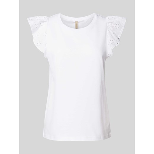 T-shirt w jednolitym kolorze model ‘Loraine’ ze sklepu Peek&Cloppenburg  w kategorii Bluzki damskie - zdjęcie 172052987