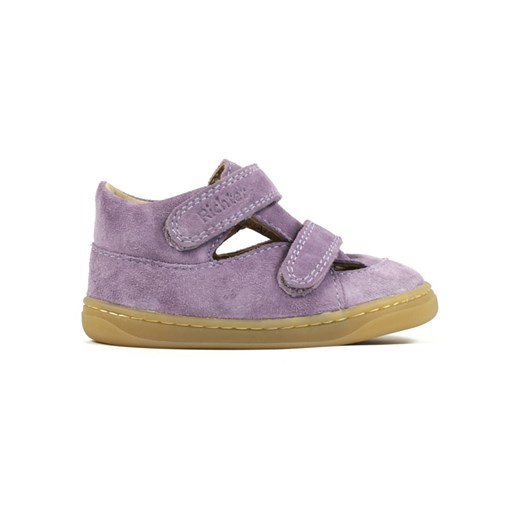 Richter Shoes Skórzane buty w kolorze fioletowym do chodzenia na boso ze sklepu Limango Polska w kategorii Półbuty dziecięce - zdjęcie 172053456