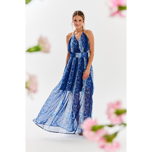 Sukienka na ramiączkach Blue Eden XS ze sklepu NAOKO w kategorii Sukienki - zdjęcie 172054056