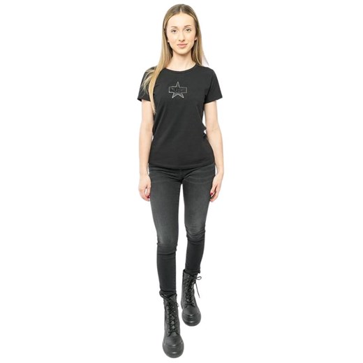 t-shirt damski liu jo ta4136 js003 czarny ze sklepu Royal Shop w kategorii Bluzki damskie - zdjęcie 172054625