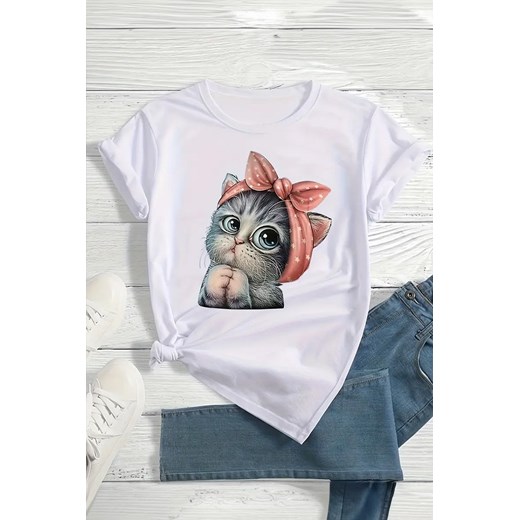 T-shirt MOLFEZA ze sklepu Ivet Shop w kategorii Bluzki damskie - zdjęcie 172055036
