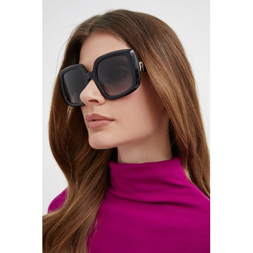 Furla okulary przeciwsłoneczne damskie kolor czarny SFU709_540700 ze sklepu ANSWEAR.com w kategorii Okulary przeciwsłoneczne damskie - zdjęcie 172056317