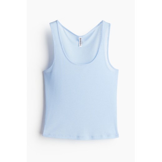 H & M - Prześwitujący top na ramiączkach - Niebieski ze sklepu H&M w kategorii Bluzki damskie - zdjęcie 172057005