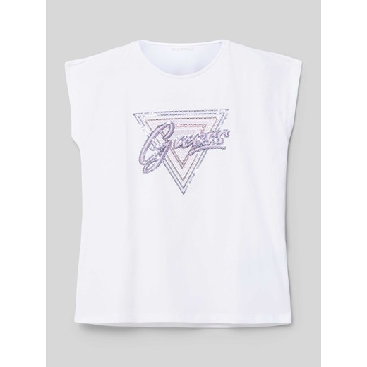 T-shirt z wyhaftowanym logo i cekinami ze sklepu Peek&Cloppenburg  w kategorii Bluzki dziewczęce - zdjęcie 172057067