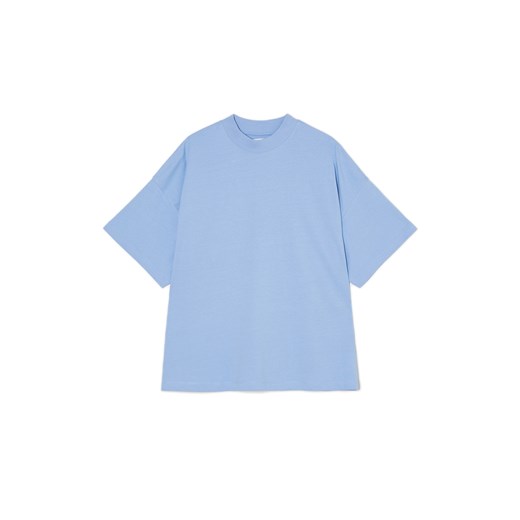 Cropp - Niebieska koszulka oversize - niebieski ze sklepu Cropp w kategorii Bluzki damskie - zdjęcie 172057877
