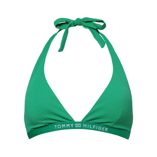 Tommy Hilfiger Damski stanik bikini - usztywniany Kobiety zielony wypukły wzór tkaniny ze sklepu vangraaf w kategorii Stroje kąpielowe - zdjęcie 172058658