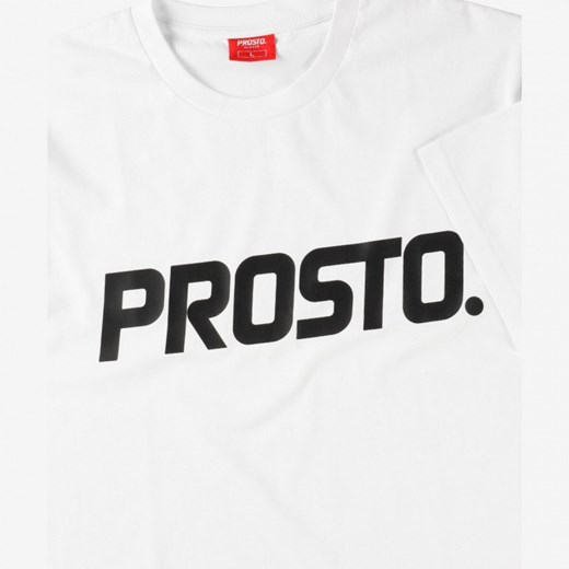 Męski t-shirt z nadrukiem Prosto Biglog - biały XL Sportstylestory.com