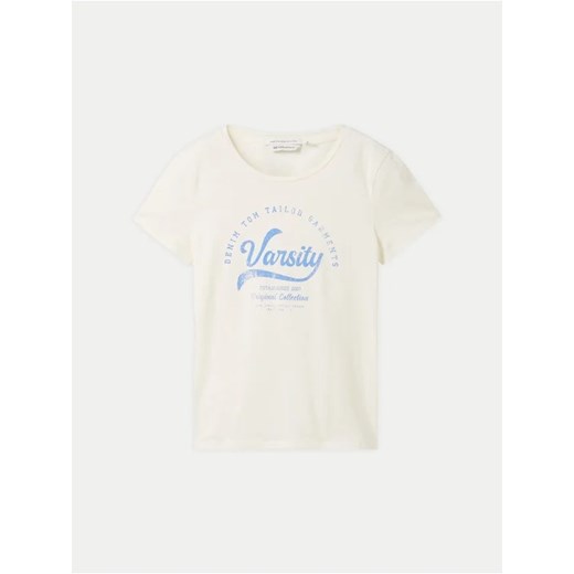 Tom Tailor Denim T-Shirt 1040185 Biały Regular Fit Tom Tailor Denim L MODIVO