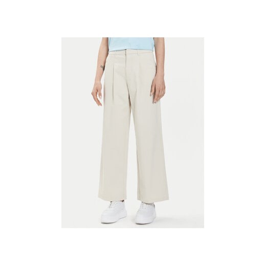ONLY Spodnie materiałowe Stella 15311377 Écru Regular Fit ze sklepu MODIVO w kategorii Spodnie damskie - zdjęcie 172060676