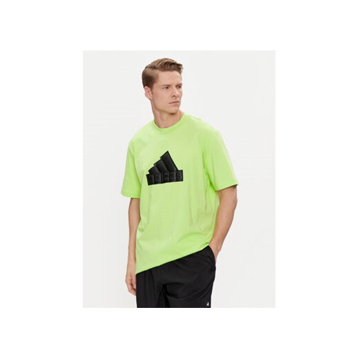 adidas T-Shirt IN1627 Zielony Loose Fit ze sklepu MODIVO w kategorii T-shirty męskie - zdjęcie 172060865