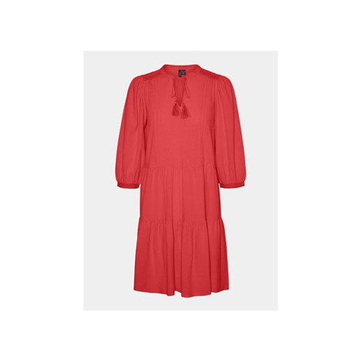 Vero Moda Sukienka letnia Pretty 10279712 Czerwony Regular Fit ze sklepu MODIVO w kategorii Sukienki - zdjęcie 172060877