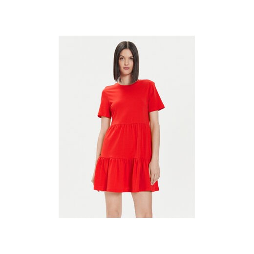 ONLY Sukienka codzienna May 15286934 Czerwony Regular Fit ze sklepu MODIVO w kategorii Sukienki - zdjęcie 172060925