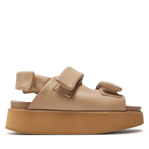 Sandały Inuikii Velcro 70106-150 Beige ze sklepu eobuwie.pl w kategorii Sandały damskie - zdjęcie 172061389