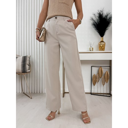 spodnie czacza ciemnobeżowe m/38 ze sklepu UBRA w kategorii Spodnie damskie - zdjęcie 172062847