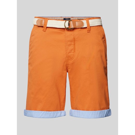 Bermudy o kroju slim fit z paskiem ze sklepu Peek&Cloppenburg  w kategorii Spodenki męskie - zdjęcie 172064119