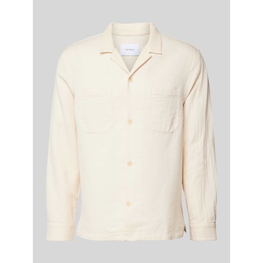 Koszula casualowa o kroju regular fit z fakturowanym wzorem model ‘Leisure’ ze sklepu Peek&Cloppenburg  w kategorii Koszule męskie - zdjęcie 172064195