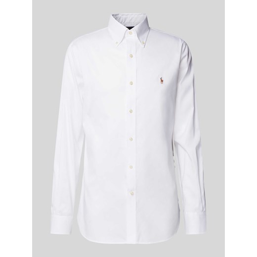 Koszula biznesowa o kroju slim fit z wyhaftowanym logo ze sklepu Peek&Cloppenburg  w kategorii Koszule męskie - zdjęcie 172064247