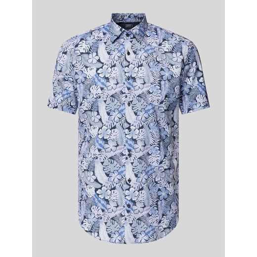 Koszula biznesowa o kroju slim fit z nadrukiem na całej powierzchni ze sklepu Peek&Cloppenburg  w kategorii Koszule męskie - zdjęcie 172064365