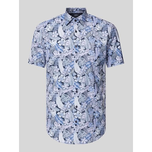 Koszula biznesowa o kroju slim fit z nadrukiem na całej powierzchni ze sklepu Peek&Cloppenburg  w kategorii Koszule męskie - zdjęcie 172064365