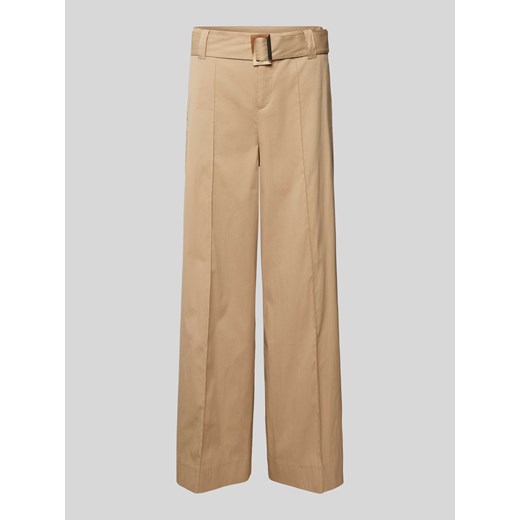 Spodnie materiałowe z szeroką nogawką z przeszytym kantem model ‘CARLETTA’ ze sklepu Peek&Cloppenburg  w kategorii Spodnie damskie - zdjęcie 172064499