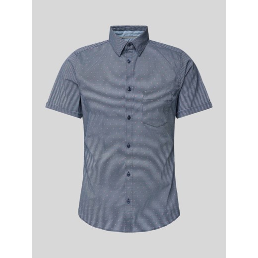 Koszula casualowa o kroju slim fit z rękawem o dł. 1/2 ze sklepu Peek&Cloppenburg  w kategorii Koszule męskie - zdjęcie 172064575