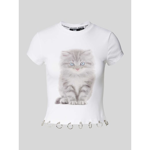 T-shirt z nadrukiem z motywem model ‘KITTY BABY’ ze sklepu Peek&Cloppenburg  w kategorii Bluzki damskie - zdjęcie 172064776