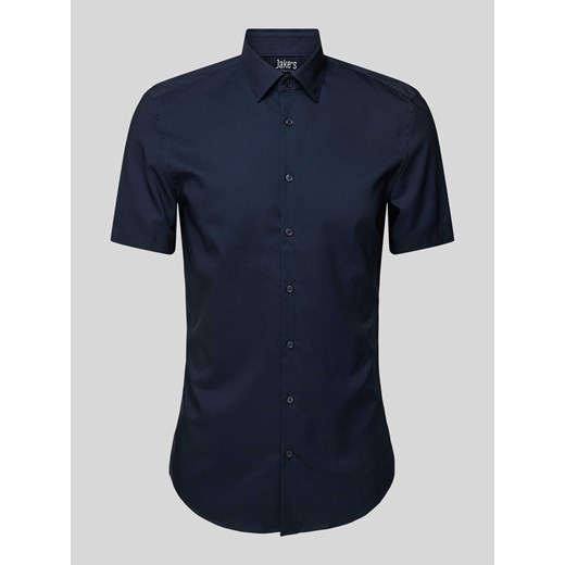 Koszula biznesowa o kroju slim fit z rękawem o dł. 1/2 ze sklepu Peek&Cloppenburg  w kategorii Koszule męskie - zdjęcie 172064928