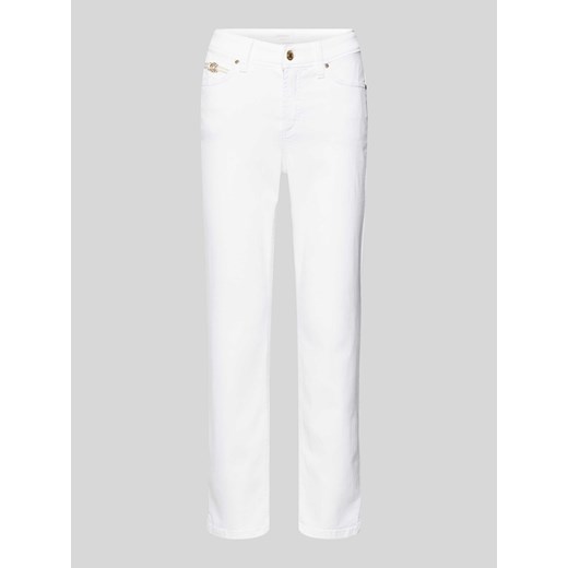 Jeansy o kroju slim fit z aplikacją z logo model ‘PIPER’ ze sklepu Peek&Cloppenburg  w kategorii Jeansy damskie - zdjęcie 172065027