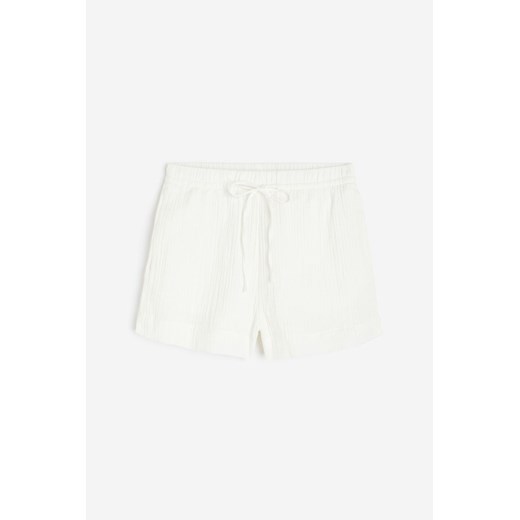 H & M - Bawełniane szorty - Biały ze sklepu H&M w kategorii Szorty - zdjęcie 172068585