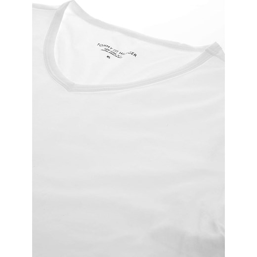 T-shirt męski biały Tommy Hilfiger casual z krótkim rękawem na wiosnę 