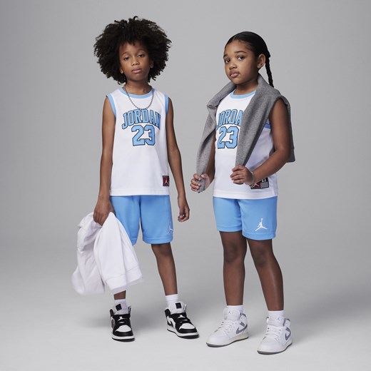 Dwuczęściowy zestaw z koszulką dla małych dzieci Jordan 23 Jersey - Niebieski Jordan 5 Nike poland