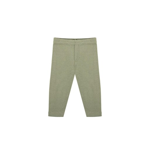 Bawełniane spodnie chłopięce w kolorze zielonym ze sklepu 5.10.15 w kategorii Spodnie i półśpiochy - zdjęcie 172069828