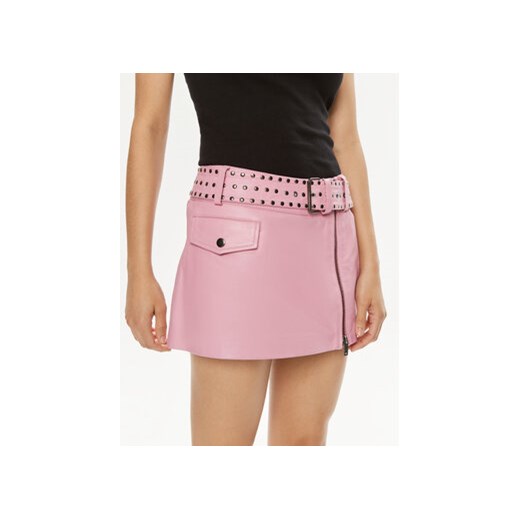 One Teaspoon Spódnica skórzana Rizzo 26306 Różowy Slim Fit ze sklepu MODIVO w kategorii Spódnice - zdjęcie 172071625