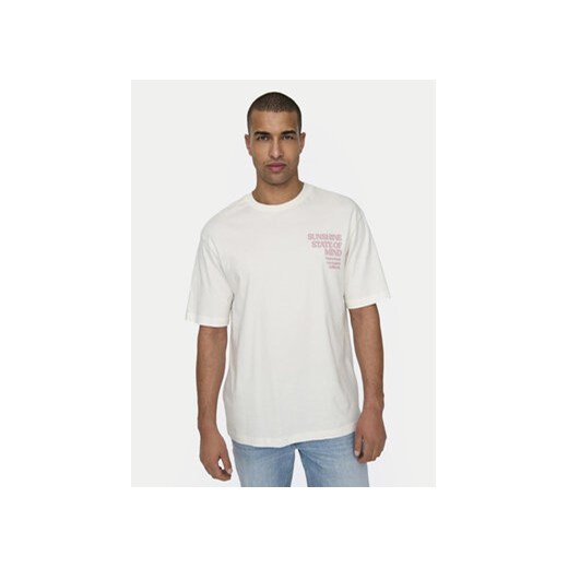 Only & Sons T-Shirt Kenny 22028736 Biały Relaxed Fit ze sklepu MODIVO w kategorii T-shirty męskie - zdjęcie 172071829