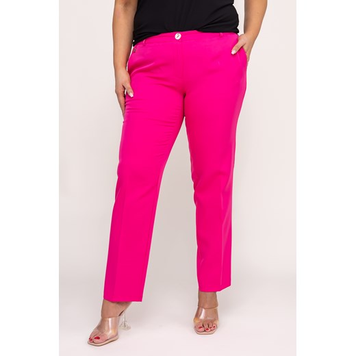 Fuksjowe Spodnie cygaretki WELMI ze sklepu TONO w kategorii Spodnie damskie - zdjęcie 172072259
