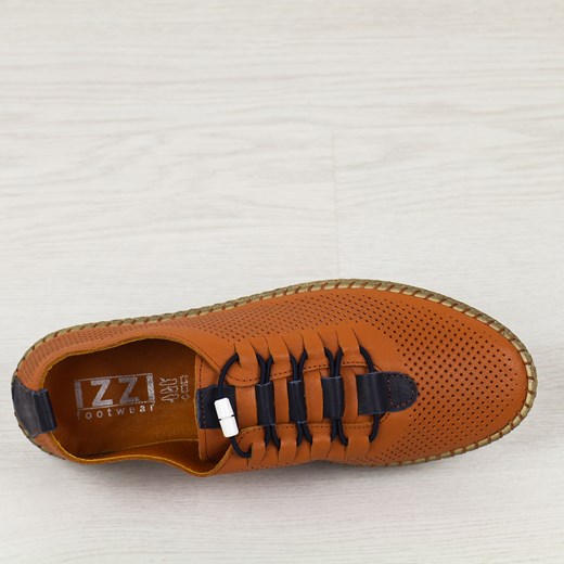 Trampki damskie brązowe Izzy ze skóry jesienne płaskie 