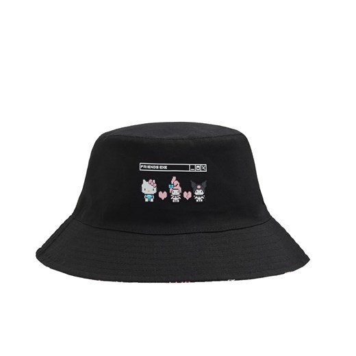 Cropp - Dwustronny kapelusz bucket hat Hello Kitty & Friends - czarny Cropp Uniwersalny Cropp